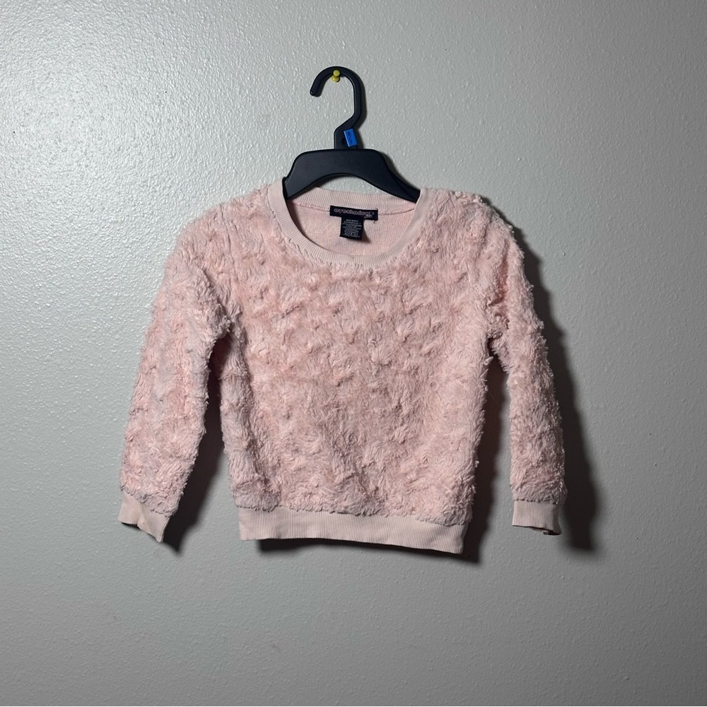 Eyeshadow Kids‎ Pullover Pink Fur sweater Girls size 4-5